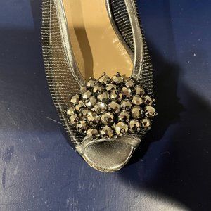 Ron White SIlver Mesh Open Toe Shoes
